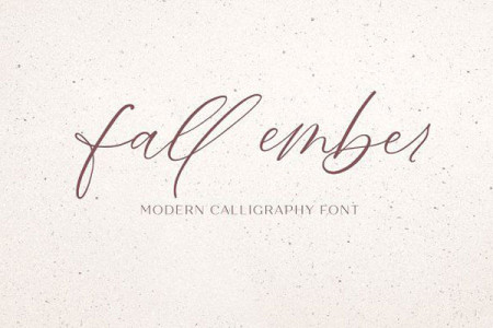 Fall Ember Calligraphy Script Fonts