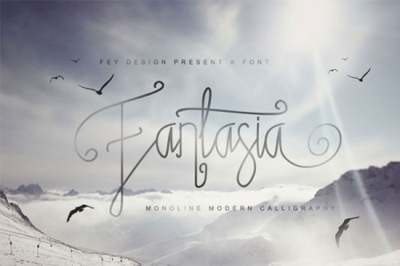 Fantasia Monoline Calligraphy Font