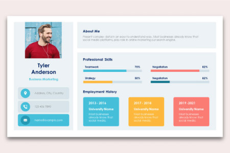 Self Introduction Infographic Template