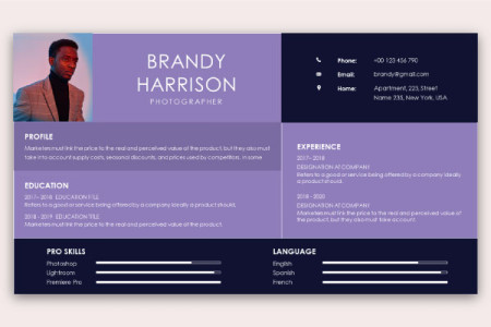 Self Introduction Infographic Template