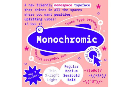 Monochromic Font Free