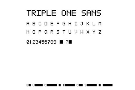 Triple One Sans Free Font