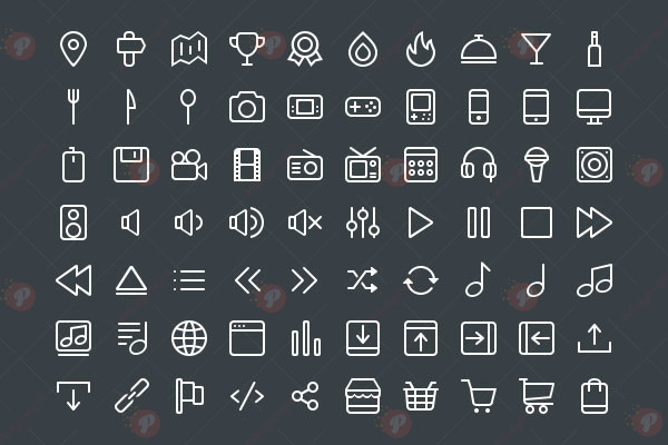Minimal Line Icon Set – 200+ Vector and PSD Icons for UI/UX, Web & Apps