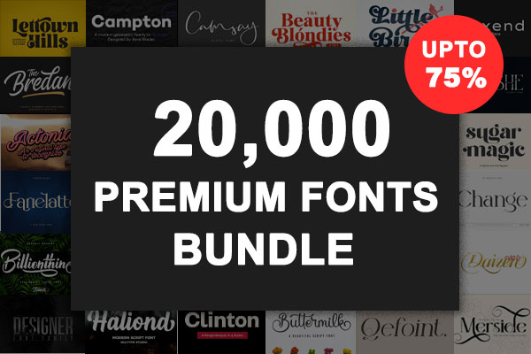 20,000 + Premium Font Bundle